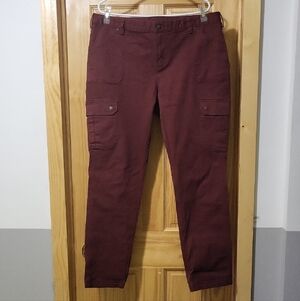 Women's DuluthFlex Slim Leg Pants - Size 18, 33" Inseam, Red Oak
